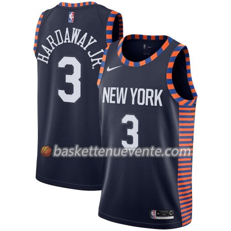 Maillot Basket New York Knicks Tim Hardaway Jr 3 2018-19 Nike City Edition Navy Swingman - Homme
